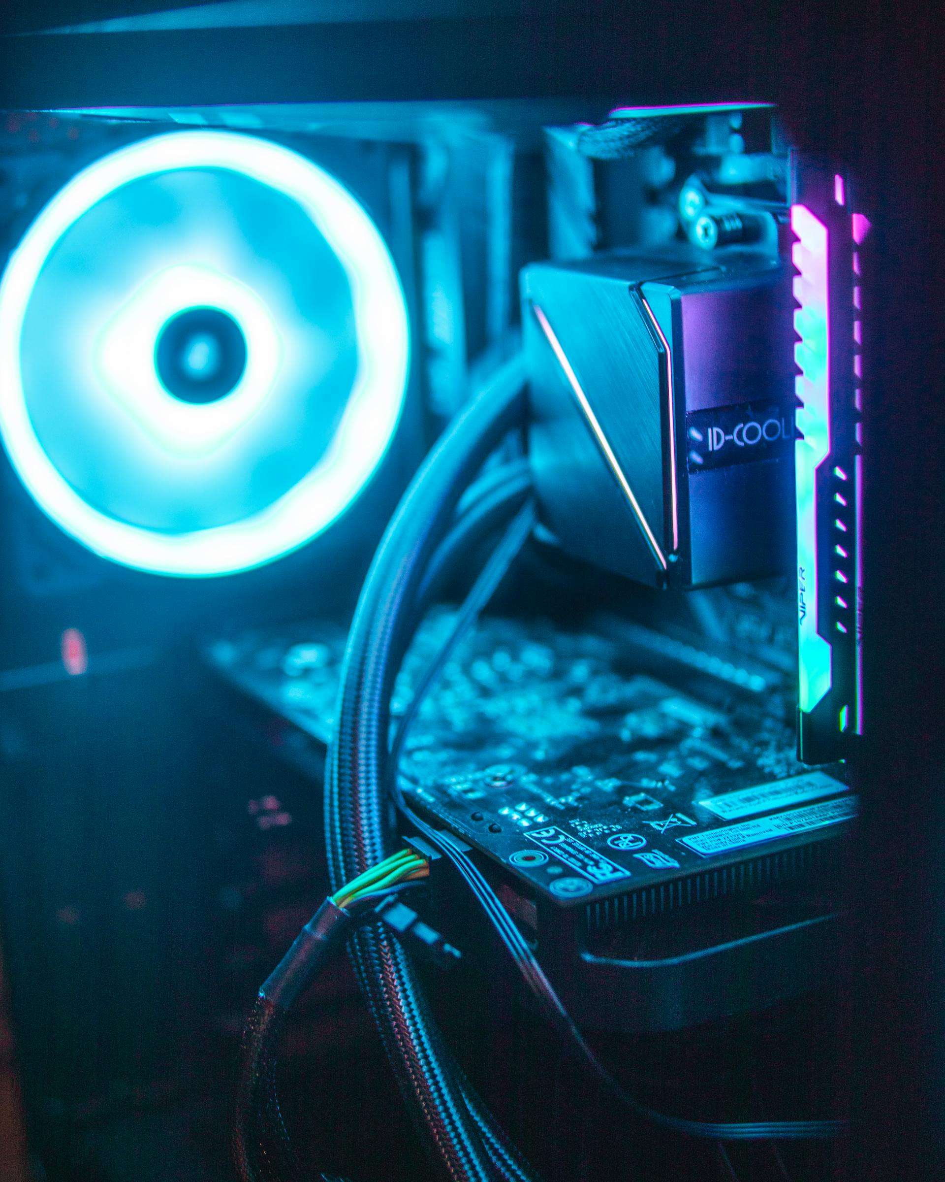 Technician working on a PC